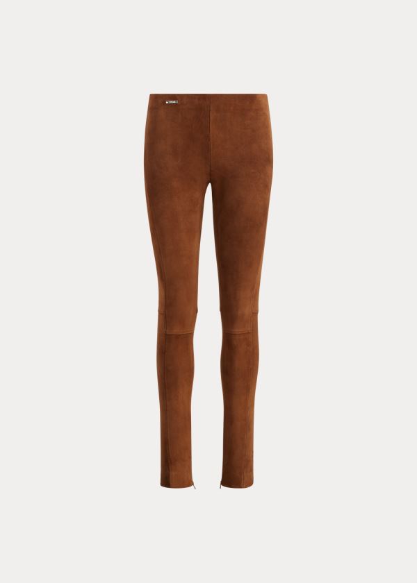 Women's Polo Ralph Lauren Suede Skinny Pants | 813690ETD